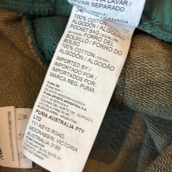 Puma × Vintage Crazy Puma Sweatpants Mr Doodle Green Cotton Joggers Unisex XS​ - Picture 12 of 16